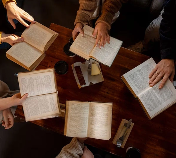 Authors reading together